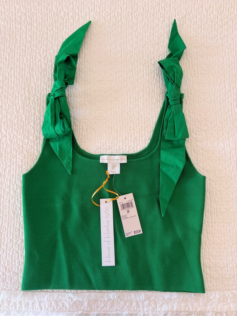 House of Harlow 1960  Green Bee Sleeveless Top